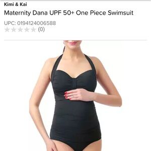 Kimi + Kai Maternity One Piece Swimsuit MEDIUM NEW Black